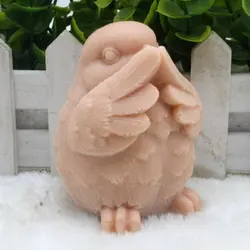 1pcs 3D Chicken Covers His Mouth (zx196) Food Grade Silicone Handmade Soap Mold Crafts DIY Mould
