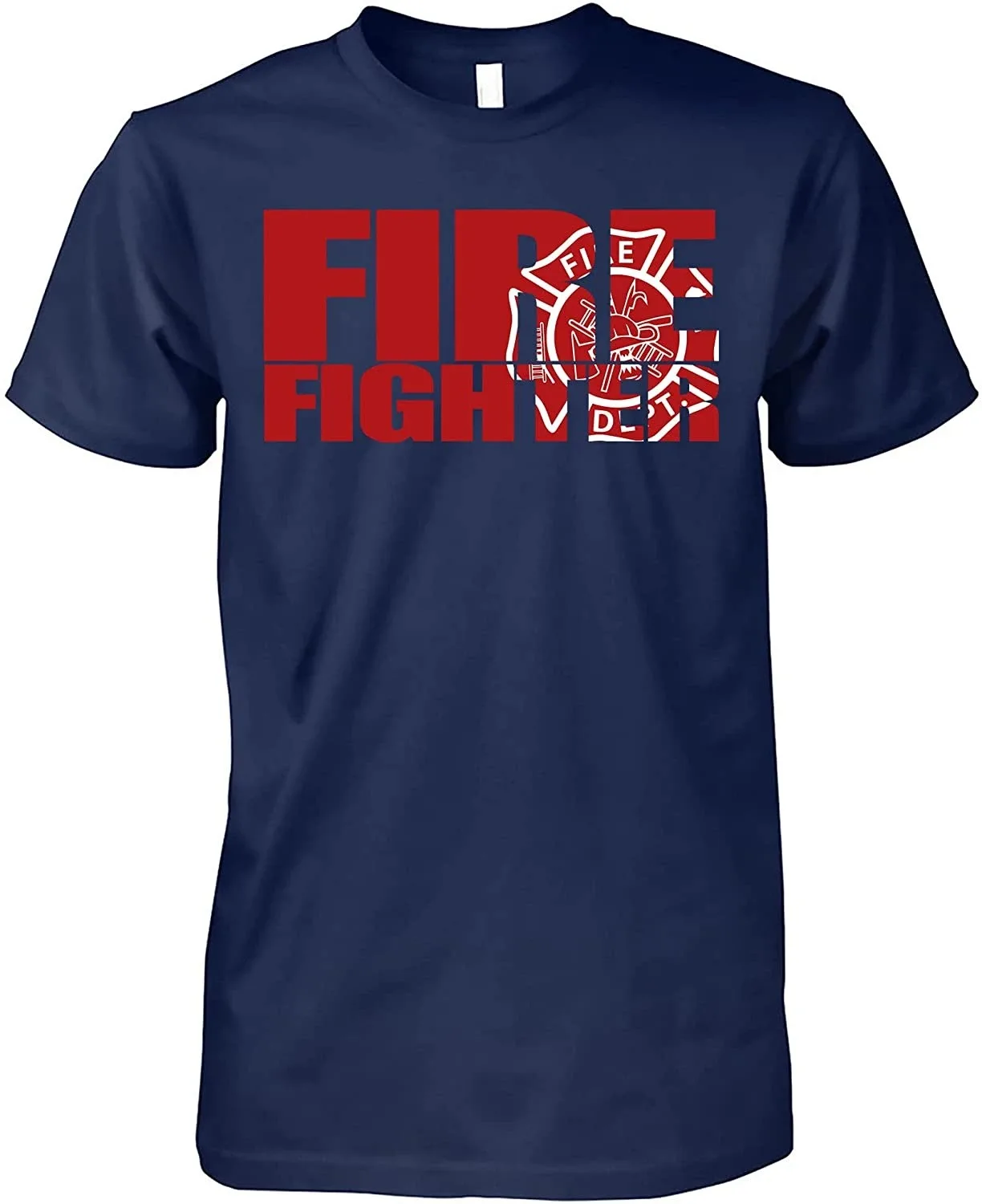 100% Cotton Fire Fighter Fire Department Fireman Firefighter Proud T-Shirt O-Neck Short Sleeve Casual Mens T-shirt Size S-3XL