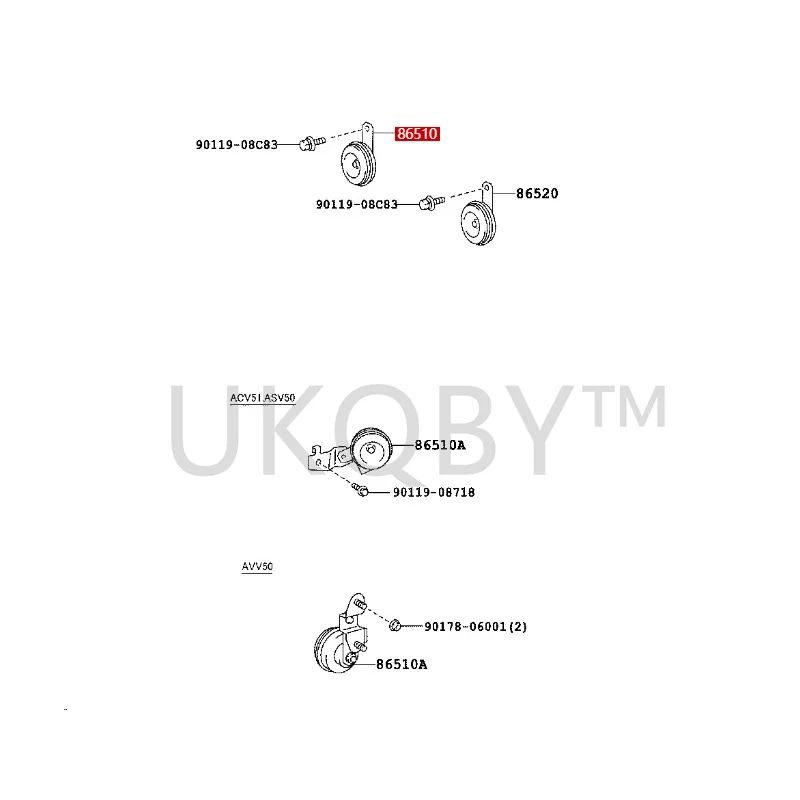 8652006150 8651006160 To yo ta Camry Crown Bass Speaker Assembly