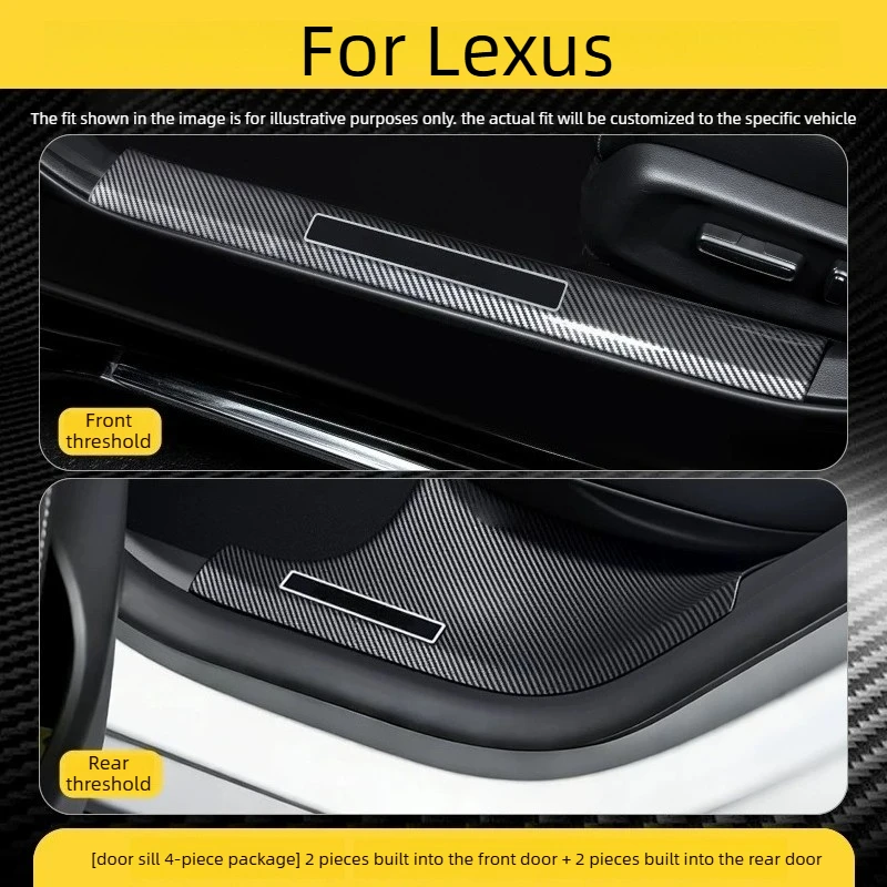 Carbon Fiber Threshold Protection Strip For Lexus RX 300/RX 350h 2023-2026 Trunk Guard Anti-Step Interior Modification Supplies