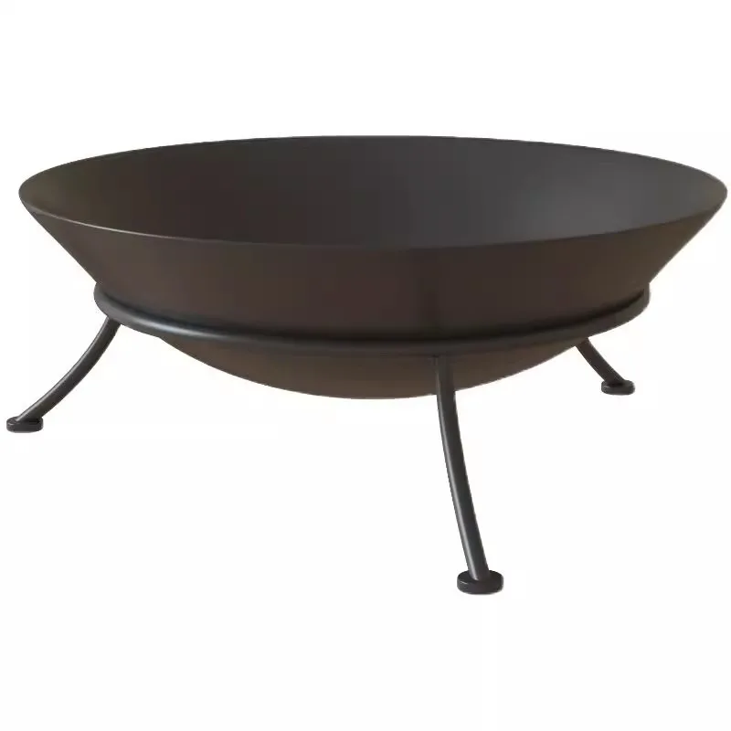 Iron Wood Burning Fire Pit With Stand Premium Quality Customized Size And Shape Outdoor Black Color Poker Eco-Friendly