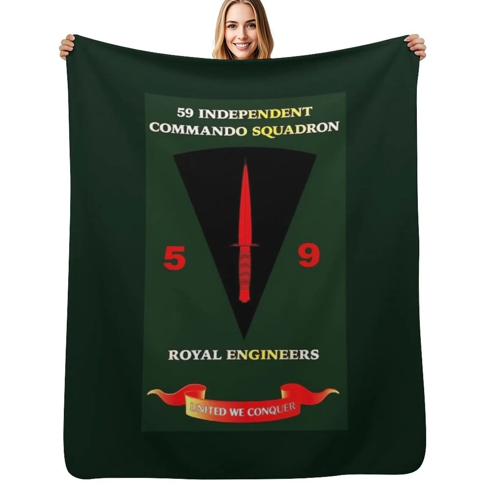 

59 COMMANDO ROYAL ENGINEERS Throw Blanket Decorative Beds Decoratives Thin Weighted Blanket