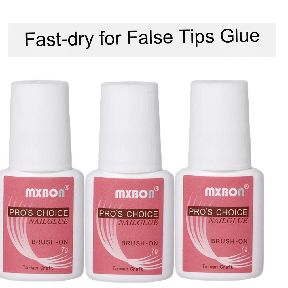 กาวติดเล็บปลอมแบบแห้งเร็ว ขนาด 7 กรัม/ขวด 1/2/3/4/5 ชิ้น ติดทนนาน สำหรับมืออาชีพ ยึดติดแน่น ติดกับปลายเล็บอะคริลิกได้