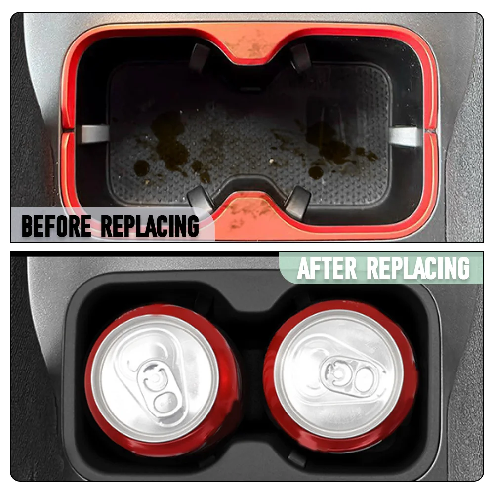 ل BYD Shark (BYD Shark 6) 2024-2026 حامل الكأس صندوق حامل المشروبات الأسود وحدة التحكم المركزية حامل الكأس