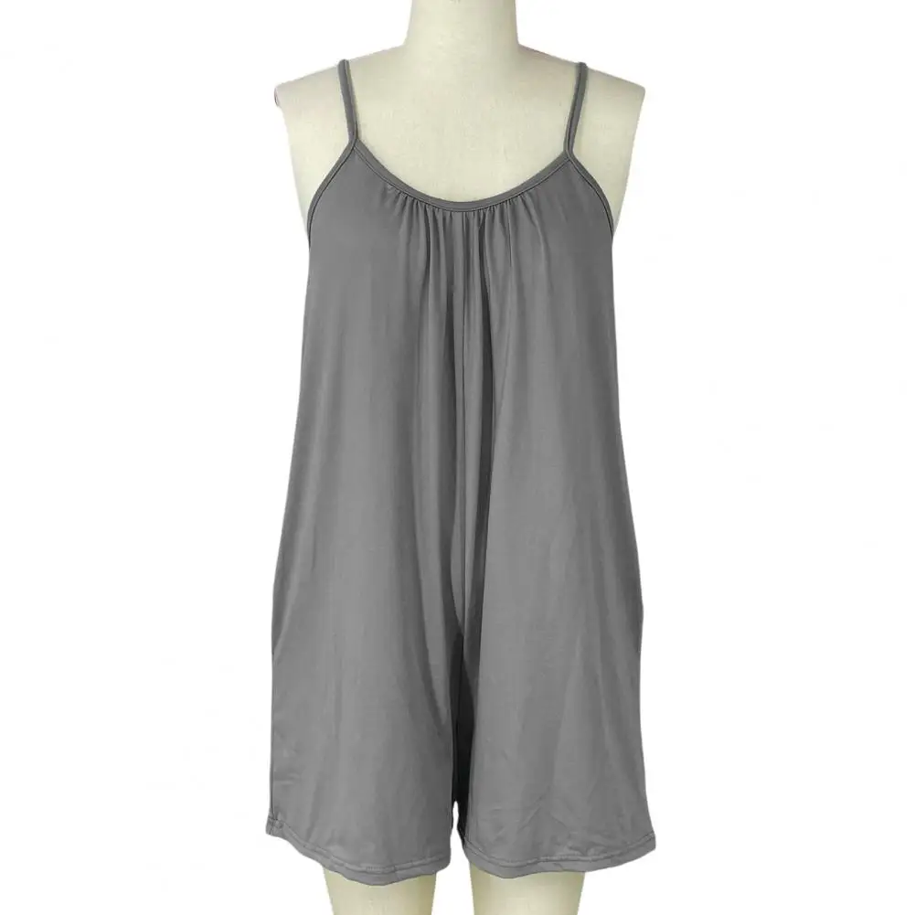 

2026 Rompers for Women Summer Casual Sleeveless Short Overalls Loose Spaghetti Strap Jumpsuit Beach Vacation Outfit