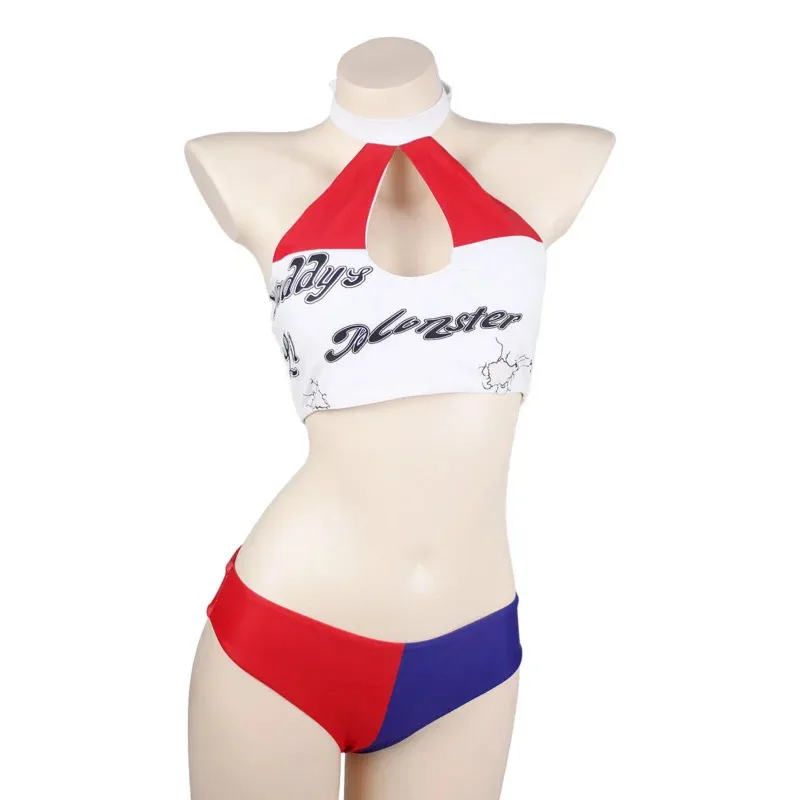 A Litter Of Bears Women Girl Suicide Harley Cosplay Quinn Sexy Underwear Bikini Monster Swimsuit Halloween Bathing Sui 2025 New