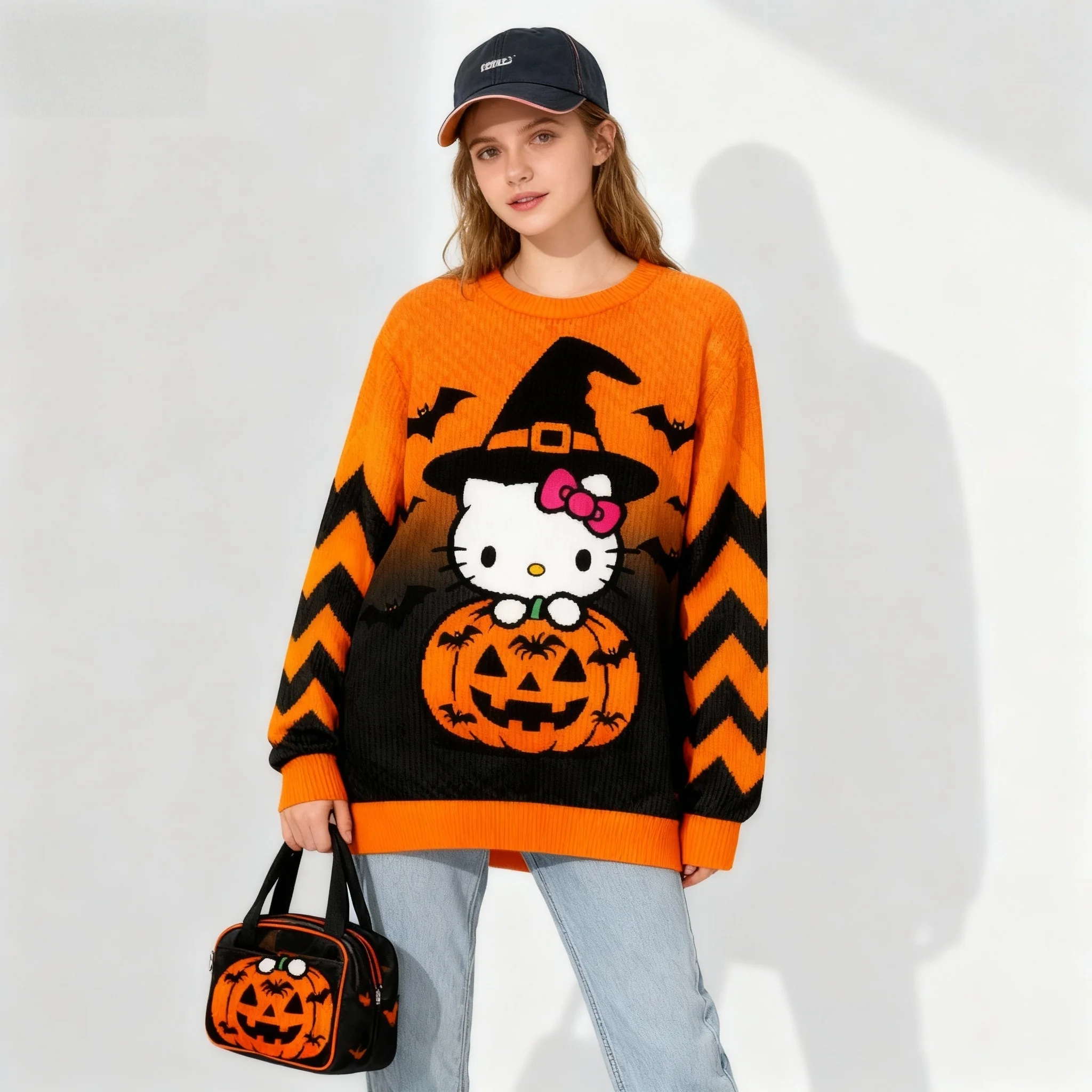 Новая серия Sanrio Family Hello Kitty Big Ear Dog, милая и крутая рождественская вечеринка, супер большая женская осенне-зимняя толстовка для взрослых