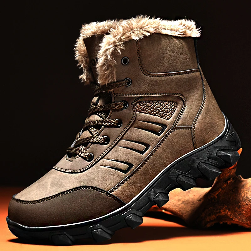 

Men boots 2024 New Winter Slippers Warm Men Shoes Waterproof Non-Slip Plush Sneakers Male tenis shoes Boots Men Sneakers Winter