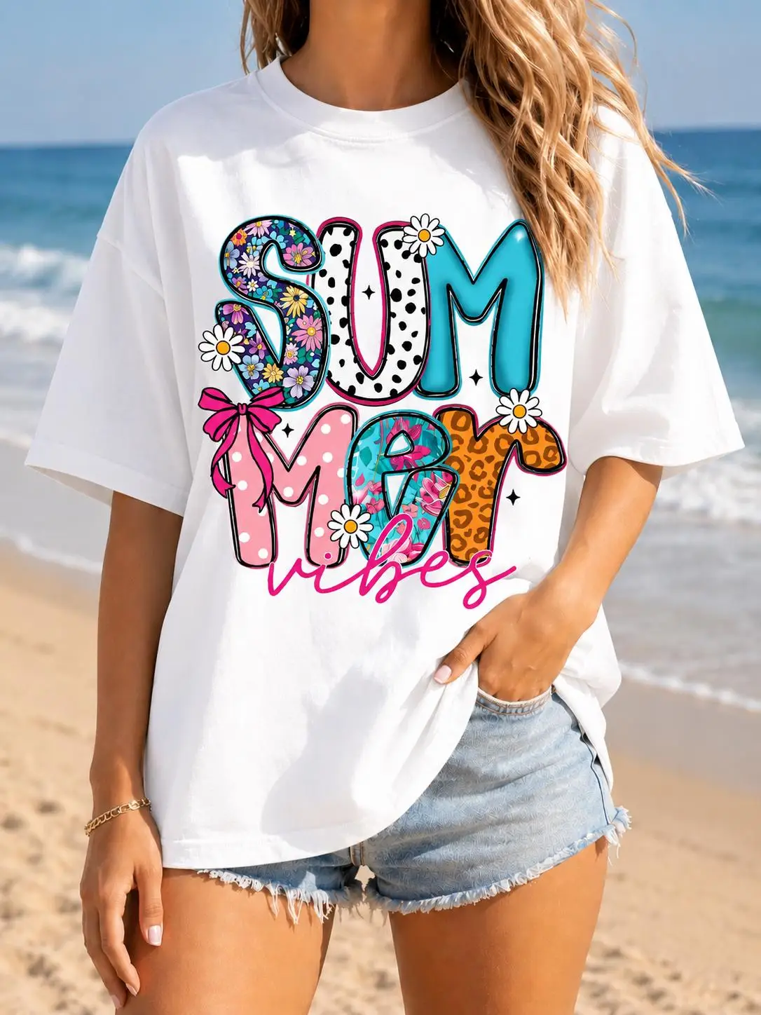 Summer Vibes Floral Beach Grap - Street Fashion Vibes review and price