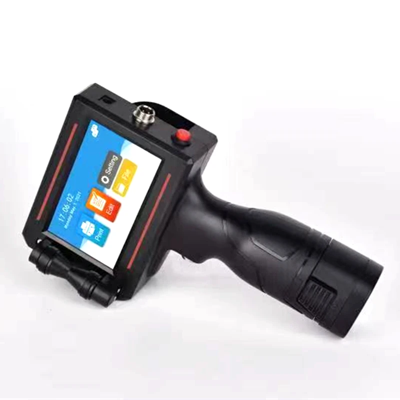 Portable 12.7MM Inkjet Printer Mobile Hand Jet Handheld Thermal Inkjet Printer QR Bar Batch Code Date Number Logo Expiry Date