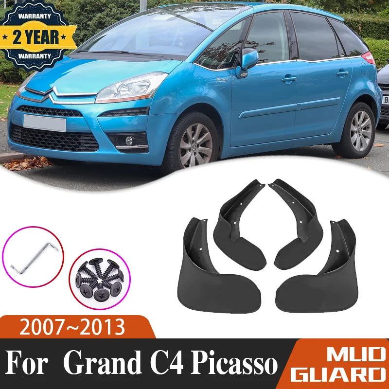 Car Mudguards For Citroen Grand C4 Picasso 7 Seat 2007~2013 2010 Anti-splash Car Guard Splash Flap Fenders Accessories Mud Flaps