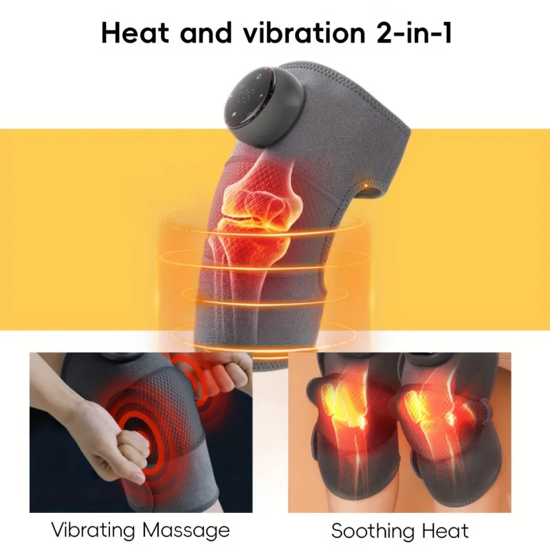 Rechargeable heated knee massager - Relieves shoulder vibration and relieves elbow pain - Customized heating settings - A though