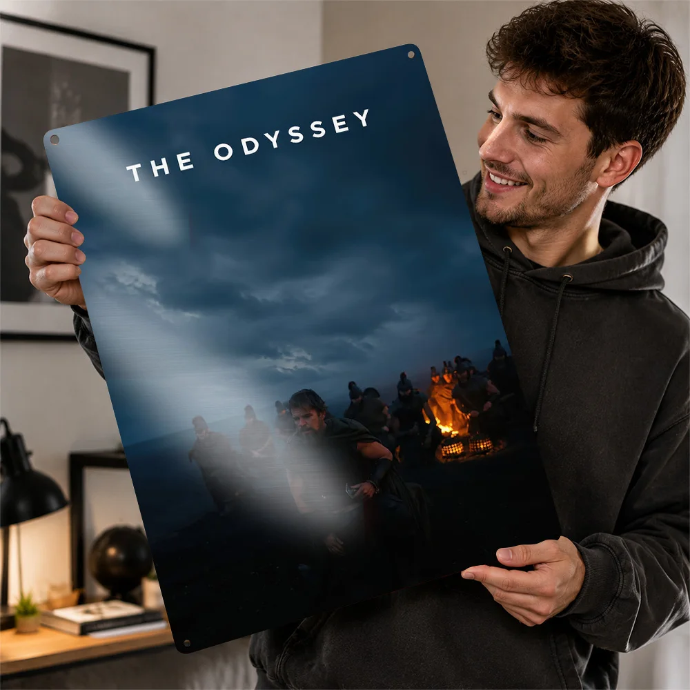 The Odyssey Movie Poster Retro 3D Printed Metal Signs Customized Wall Hanging Gift for Modern Home Decoration Room Tin Sign Art