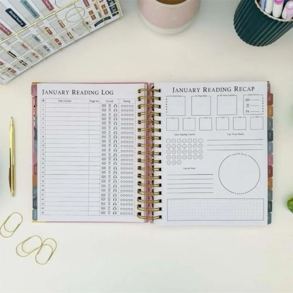 Educational Reading Planner for Book Lovers Log and Review 12 Undated Monthly Monthly Planners Study Lovers Tracking Reviews