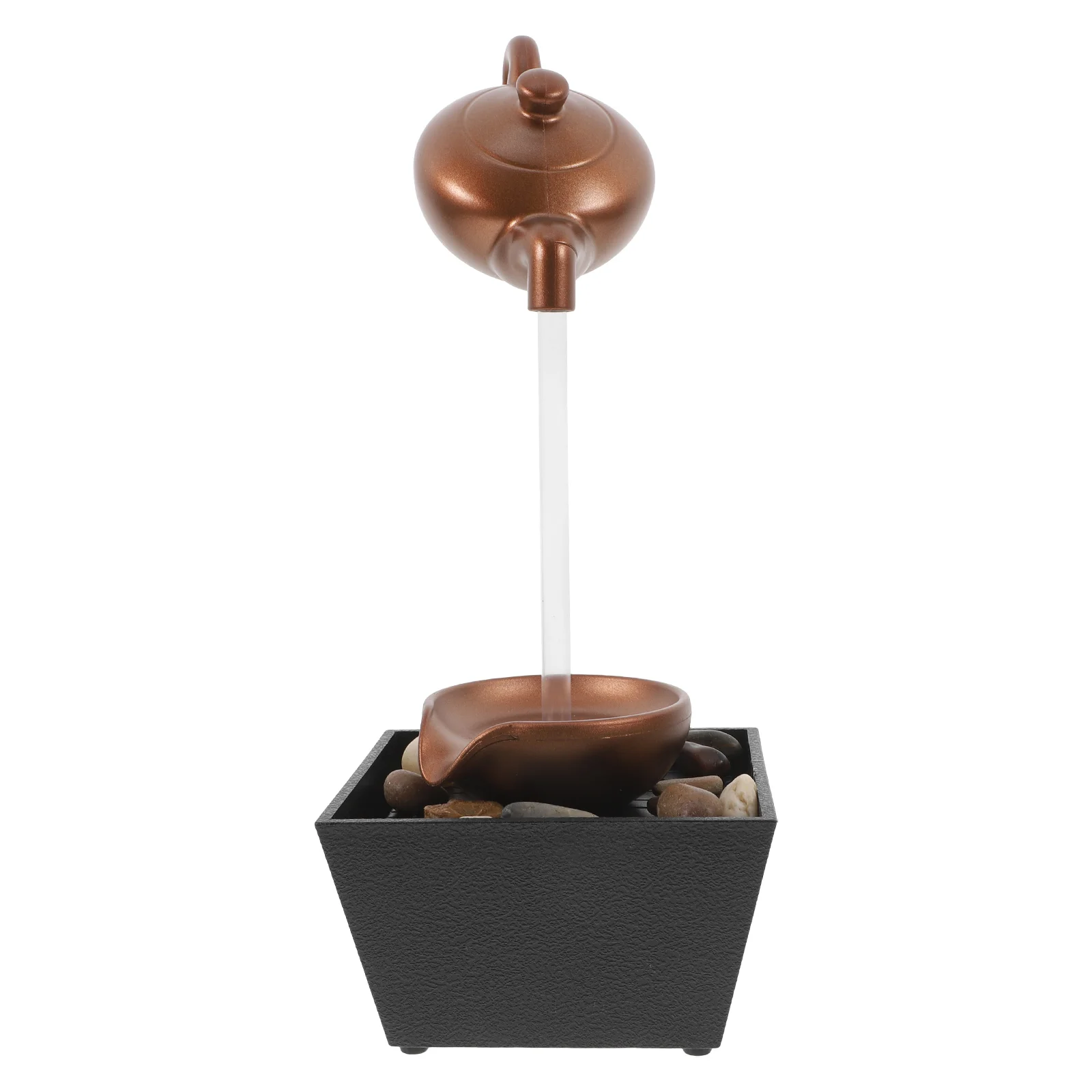 

Mini Compact Tabletop Waterfall Fountain Indoor Desk Decor Relaxing Water Feature Bonsai Zen Garden