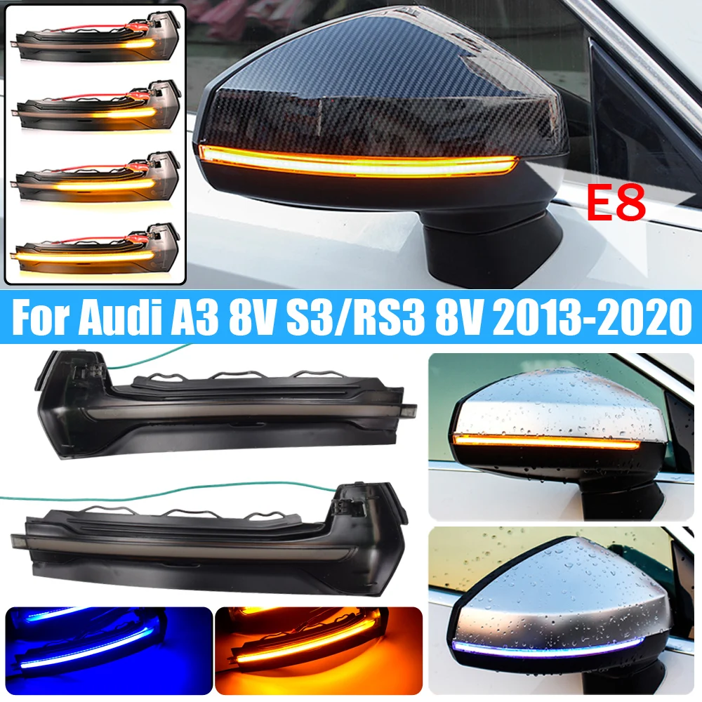 2pcs Dynamic blinker for Audi A3 8V S3 RS3 Side Mirror light LED Turn Signal 2013 2014 2015 2016 2018 2019 2020 Arrow flasher