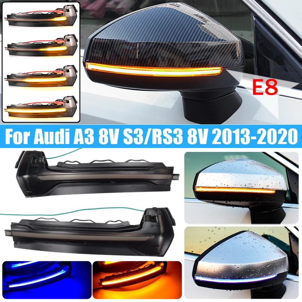 VVEDIK 2Pièces LED Clignotant Dynamique Séquentiel Rétroviseur Latéral Clignotant pour Audi A3 8V S3 RS3 2013 2014 2015 2016 2017 2018,Jaune VVEDIK 2Pièces LED Clignotant Dynamique Séquentiel Rétroviseur Latéral Clignotant pour Audi A3 8V S3 RS3 2013 2014 2015 2016 2017 2018,Jaune