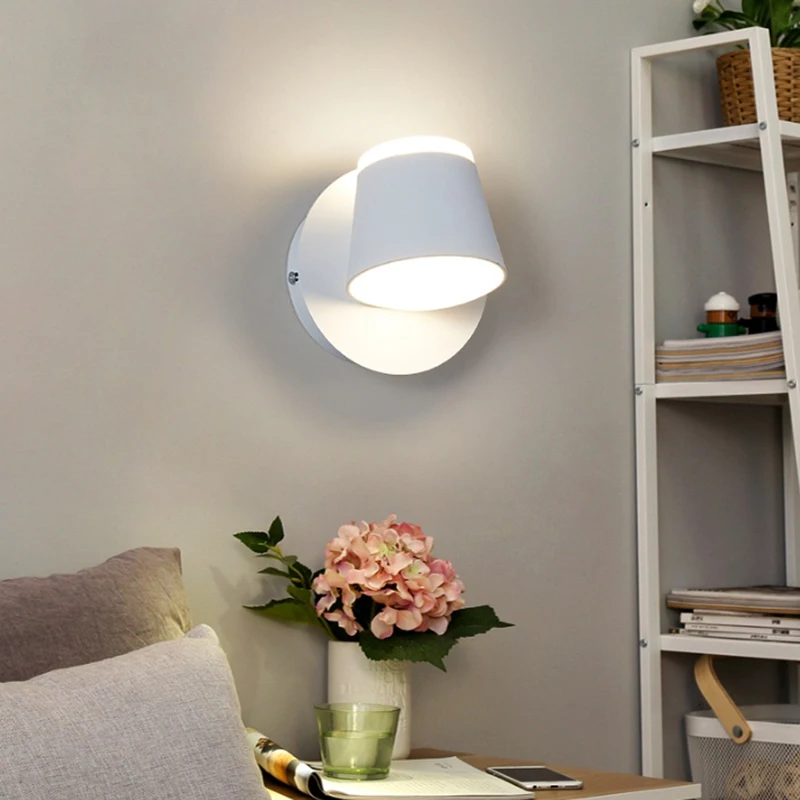 

Nordic Simple Wall Light LED Lighting For Foyer Bedroom Bedside Hallway Corridor Porch Aisle Adjustable Reading Wall Lamp