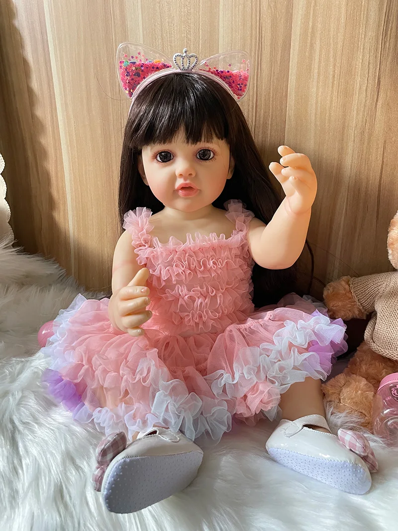 Cokela 22 cale/55 cm Lalka Reborn Noworodek Miękka Lalka Reborn Skóra 3D z Widocznymi Żyłkami Ręcznie Robiona Lalka Modowa