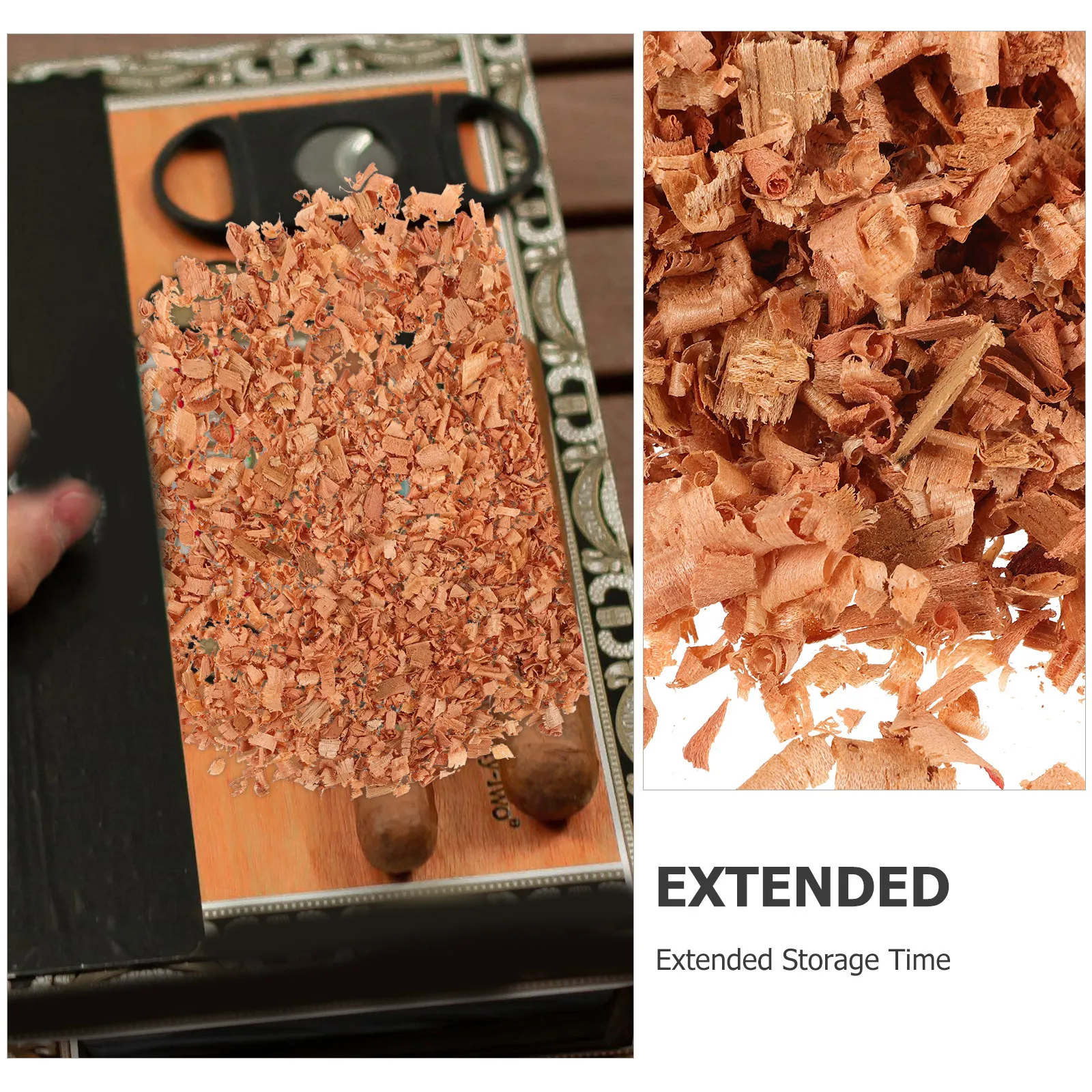 

1 Bag Natural Cedar Shavings For Cigar Humidor Chips Closet Deodorizer Insect Repellent Cedar For Clothes Storage