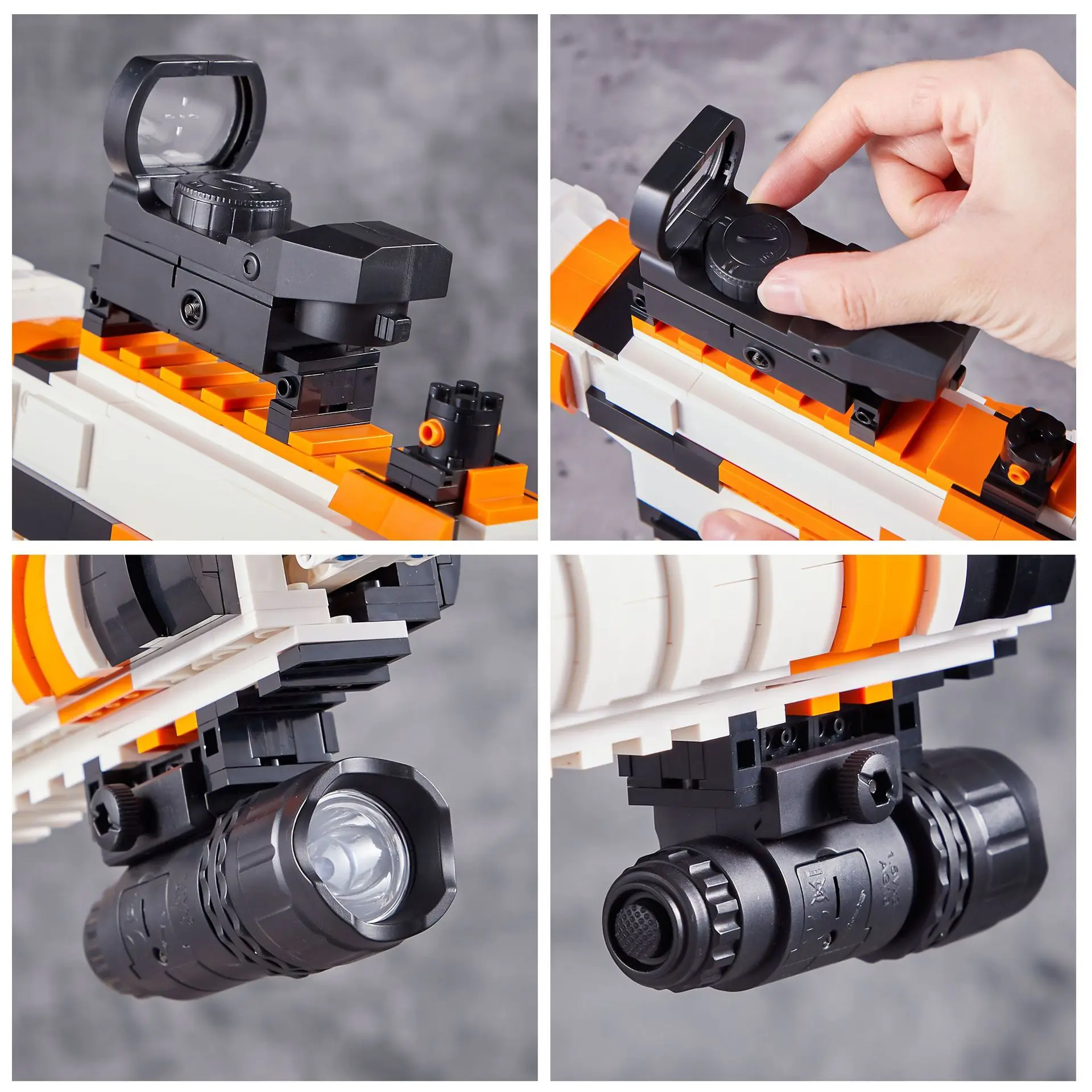 بندقية M4A4 العسكرية تجميعها نموذج الأسلحة النارية الأسلحة رشاش ألعاب مكعبات البناء لعب هدية للبالغين الاطفال المشجعين #5