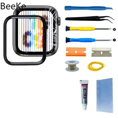 Szkło przednie + OCA do Apple Watch Series 4 5 6 7 8 9 10 11 Ultra 49MM SE iWatch Zewnętrzny wyświetlacz LCD Zestawy naprawcze z ekranem dotykowym