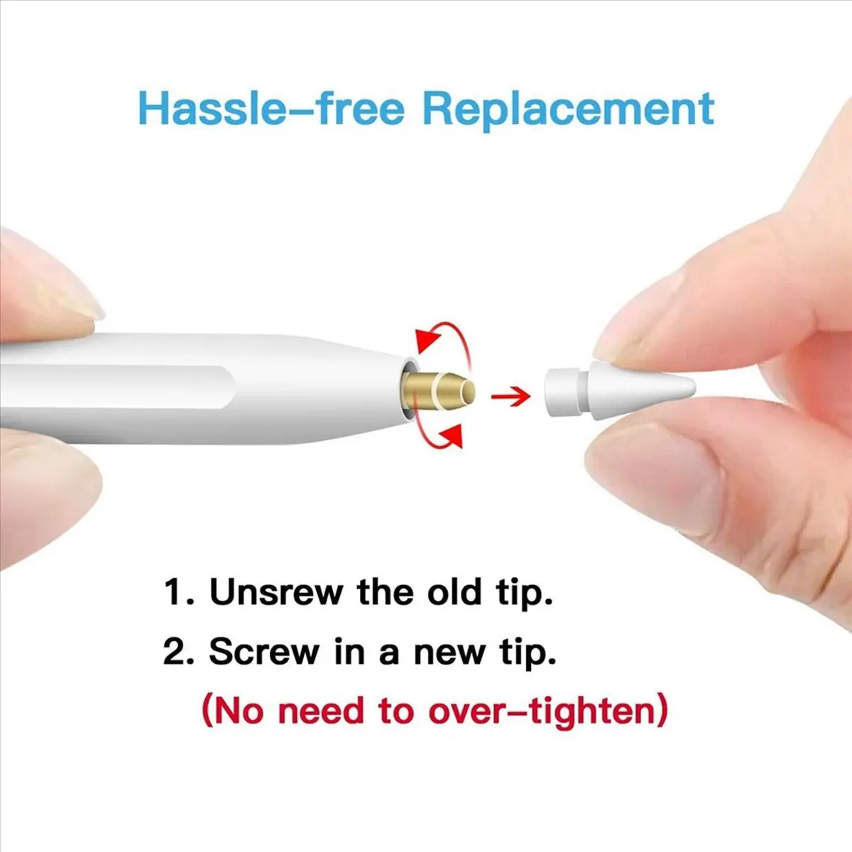 

Stable- 20 Pack Replacement Tip for Apple Pencil Nibs for Apple Pencil 1St & 2Nd Generation (White)