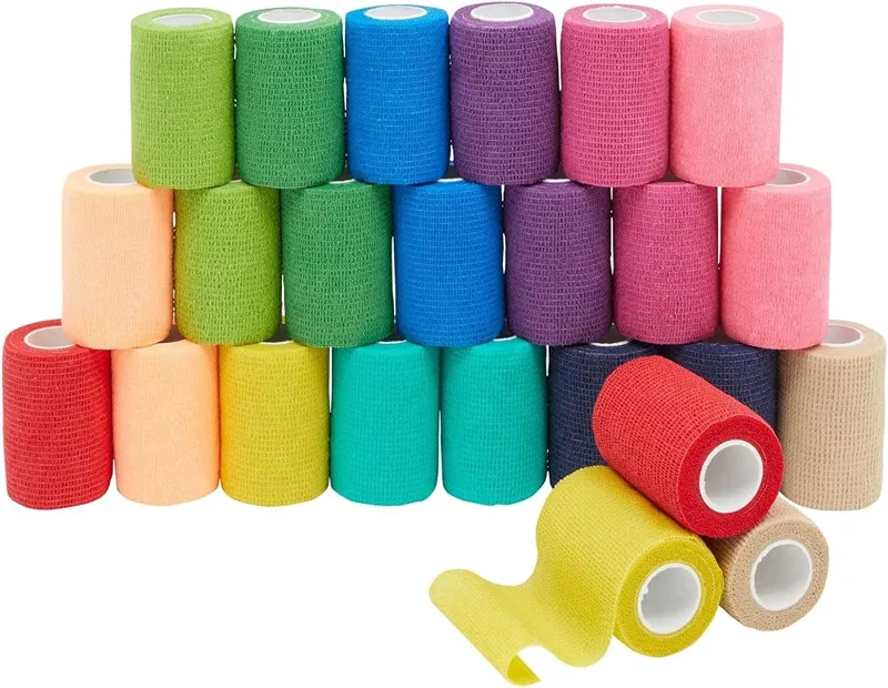 12 Colors 24 Rolls Colorful Self Adherent Bandage Wrap 3 Inch X 5 Yards