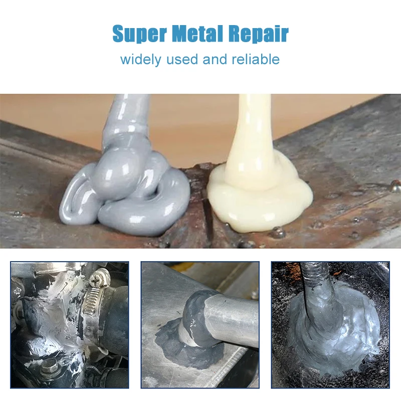 Imagem -03 - Cola de Reparo de Metal de Alta Resistência Selante Mágico de Resistência ao Calor Agente de Reparo Industrial de Solda Cola Adesiva de Solda a Frio de Fundição ab