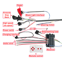 12V 24V DIY Self-Made High-Power Children Electric Ride on Baby Car Switch Remote Control Controller Swing Wires Harness Kit Set