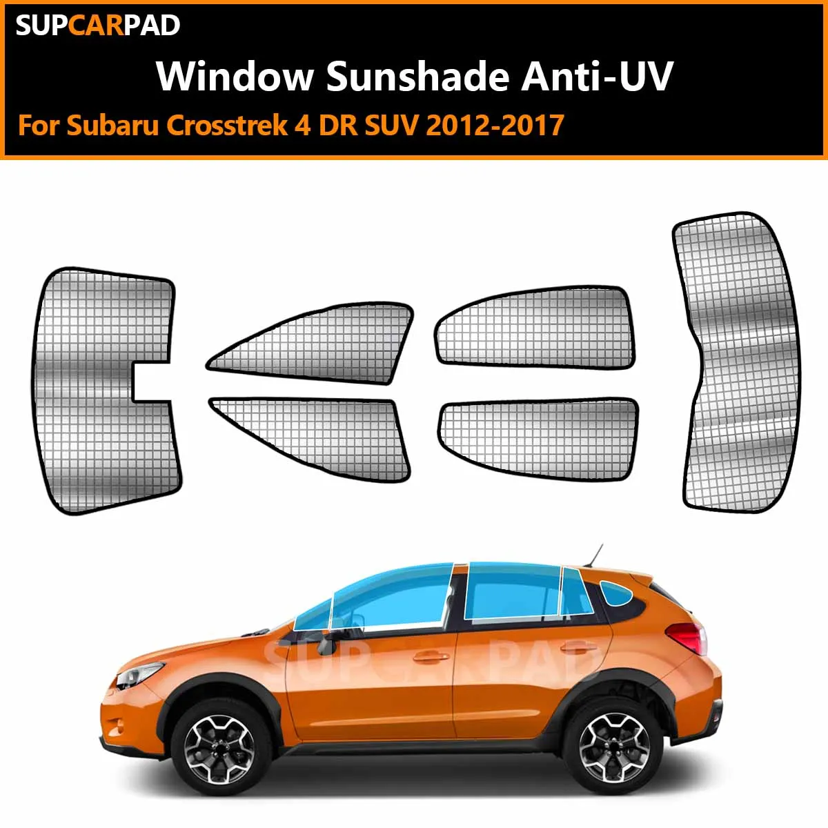 

Для Subaru Crosstrek 4 DR SUV 2012-2017: Индивидуальные солнцезащитные шторки на окна автомобиля, защита от УФ-излучения, аксессуары
