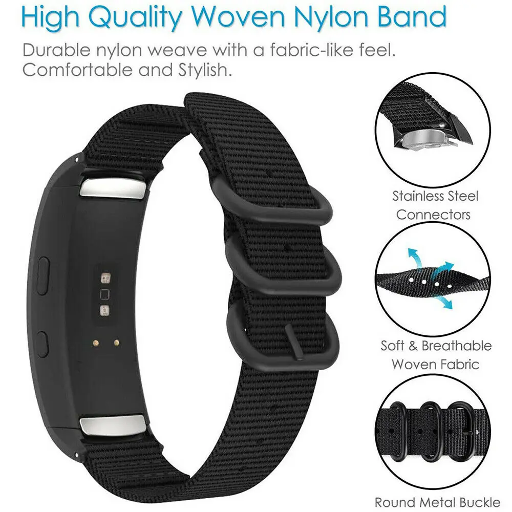 النايلون الفرقة لسامسونج جير صالح 2 R360 ساعة رياضية سوار حزام حلقة لاستبدال سامسونج جير صالح 2 برو R365