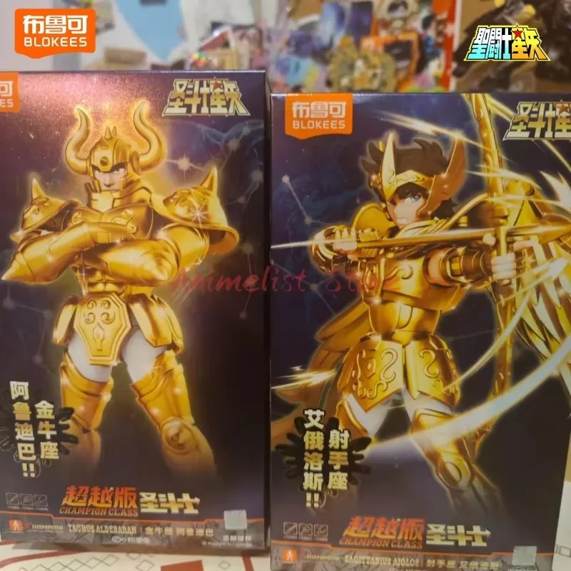 

IN STOCK Original Blokees Saint Seiya Taurus Aldebaran Action Figure Champion Class Toy Assembly Model Kit Doll Collection Gift