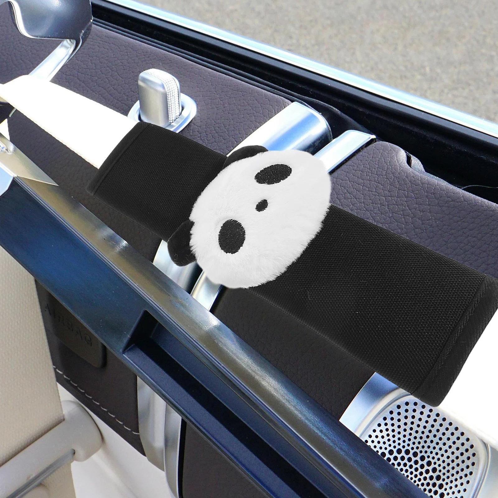 

2pcs Panda Cover for Shoulder Pad Soft Cartoon Strap Cushion Decor Panda Protection Anti Chafing