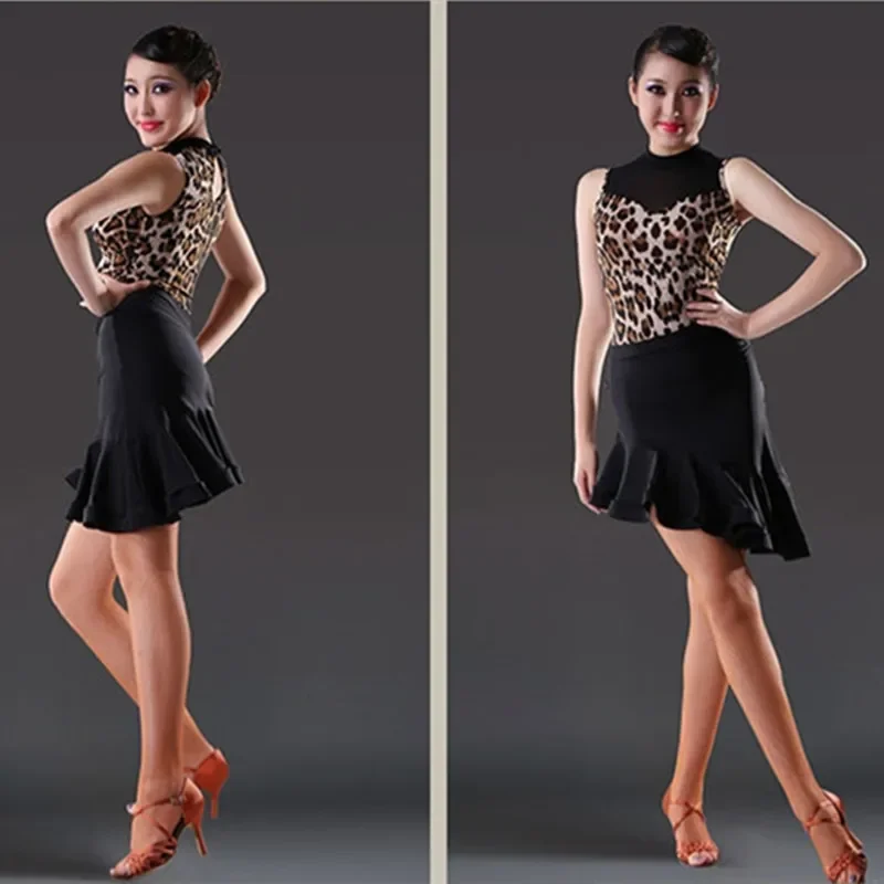 2024 Latin Dance Rok Vrouwen Podiumtraining Onregelmatige Rok Lady Rumba Samba Tango Cha Ballroom Dance Jurk