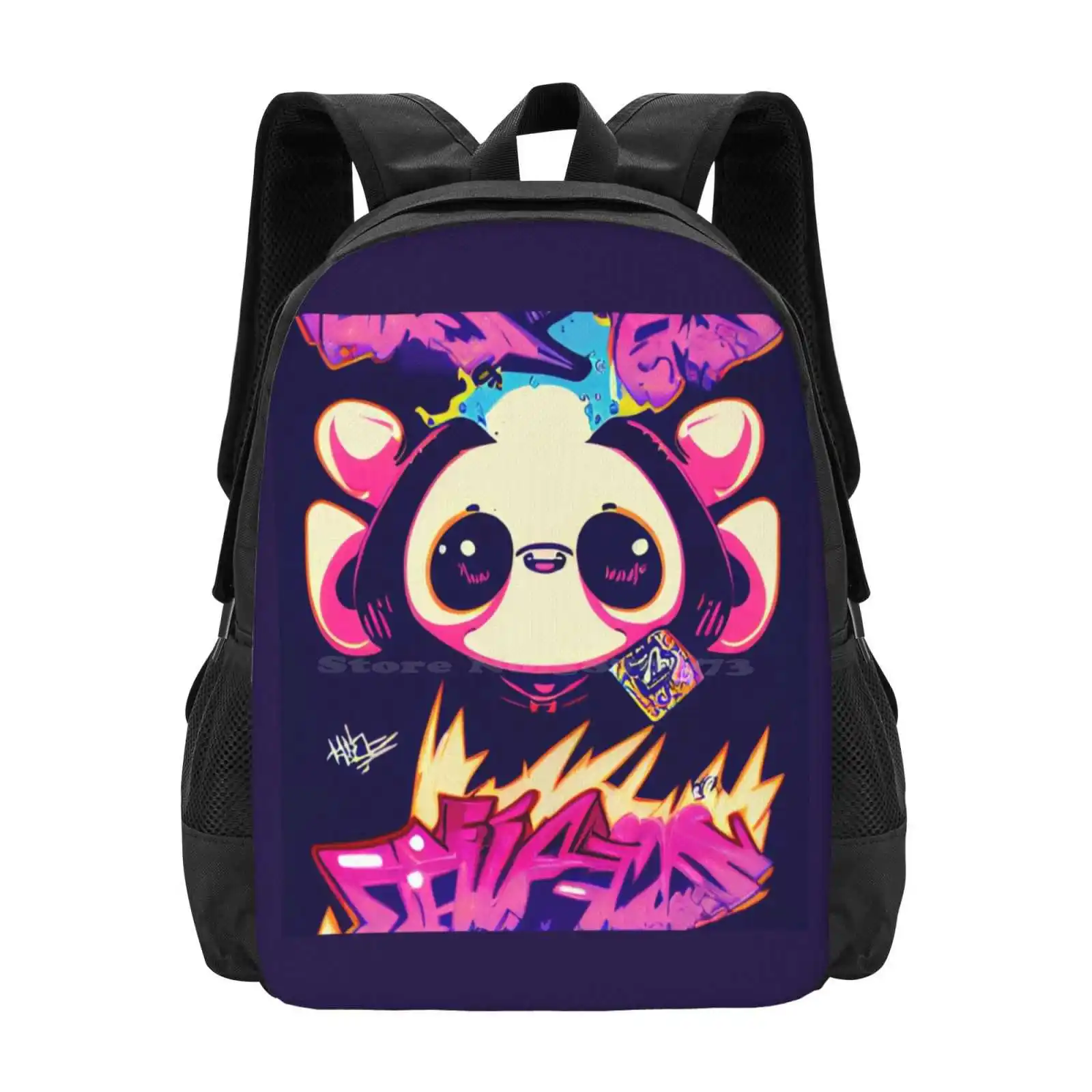 Graffiti Street Art Critter Wild Style New Arrivals Unisex Bags Student Bag Backpack Graffiti Street Art Graft Wild Style