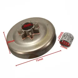 2pcs Replacement Chain Saws 7T Clutch Sprocket Needle Roller Bearing Set For Husqvarna 340 345 350 445 445E Garden Power Tool