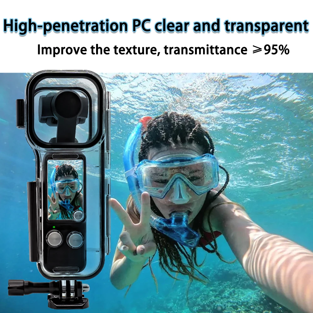 Dji osmo pocket3 Waterproof shell Filter 1/2 Eye Pocket camera External diving mirror accessory lens