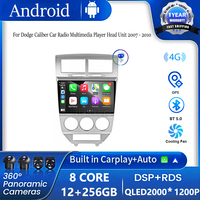 10.1 Inch Android 14 For Dodge Caliber Car Radio Multimedia Player Head Unit 2007 - 2010 Autoradio Touchscreen GPS Navigation