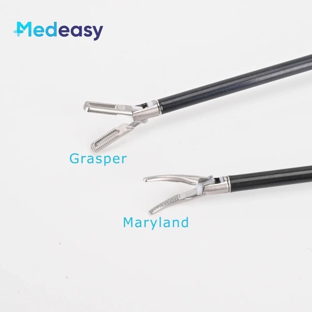 Laparoscopic Reusable Bipolar Coagulation Cutting Forceps, Laparoscopy Surgical Instruments Bipolar Forceps With Cable