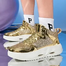 

Новая классическая мужская и женская обувь, повседневная модная обувь большого размера с блестками, женские кроссовки для пар