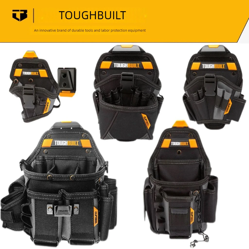 TOUGHBUILT Professional Tool Belt for Electrician & Technician, Full Series of Durable Utility Pouches, Work Belt with Pockets