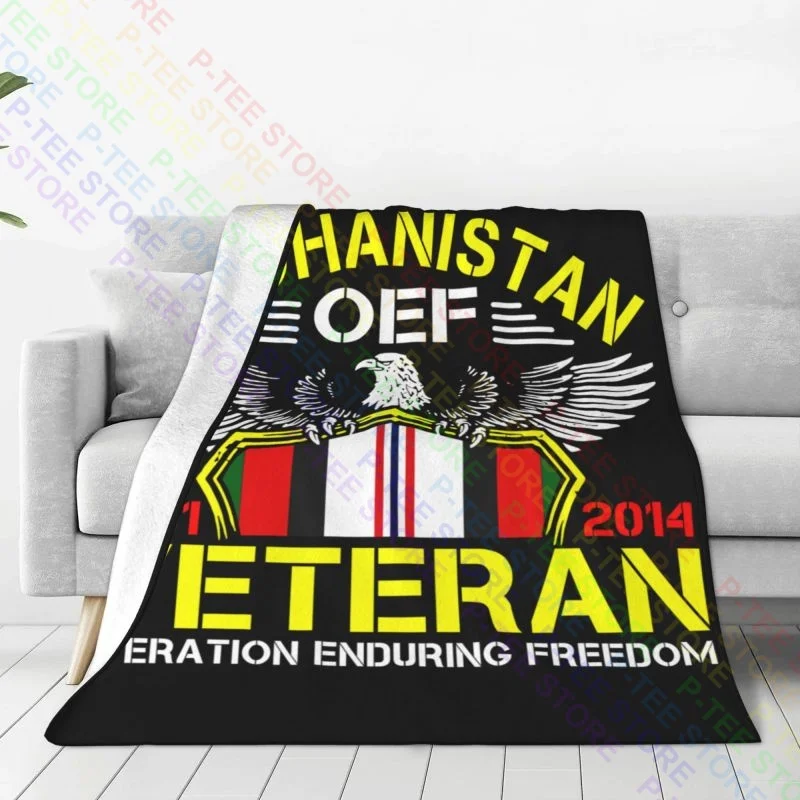 Afghanistan Oef Veteran Operation Enduring Freedom 2001 2014 Eagle Blanket Plush Dual Purpose Family Expenses