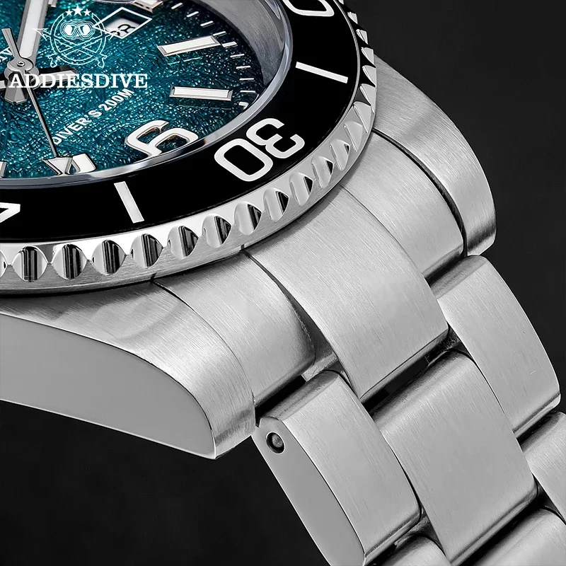 ADDIESDIVE 41mm 남성 다이빙 시계 AD2513 20Bar 방수 BGW9 슈퍼 루미너스 남성용 쿼츠 시계
