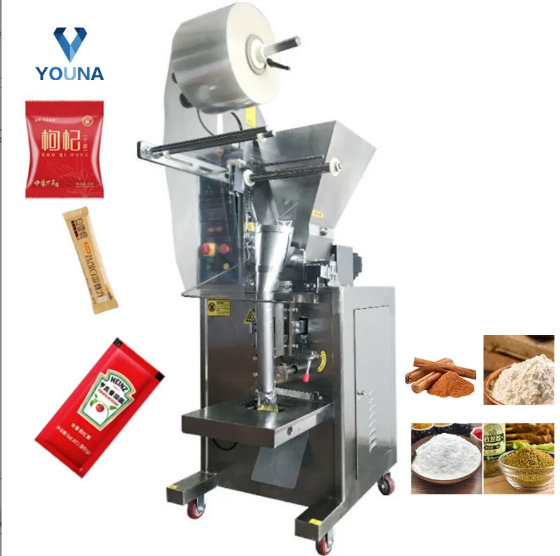 YN320 Fully Automatic Milk Spices Flour Salt Protein Nutrition Powder Packing Machine Plastic Food Bag Filling Sealing Machine