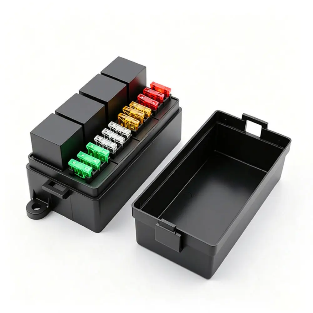 12V Circuit Protection Relay Fuse Box Holder Automotive Electrical Wiring Organizer Universal Prewired Block For Car Trailer