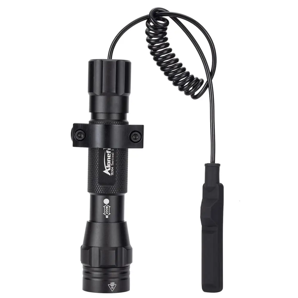 High Power 12W Zoom Flashlight Powerful Tactical Outdoor Travel Hunting Camping Fishing Hiking Mounts Remote Switch Torch Light