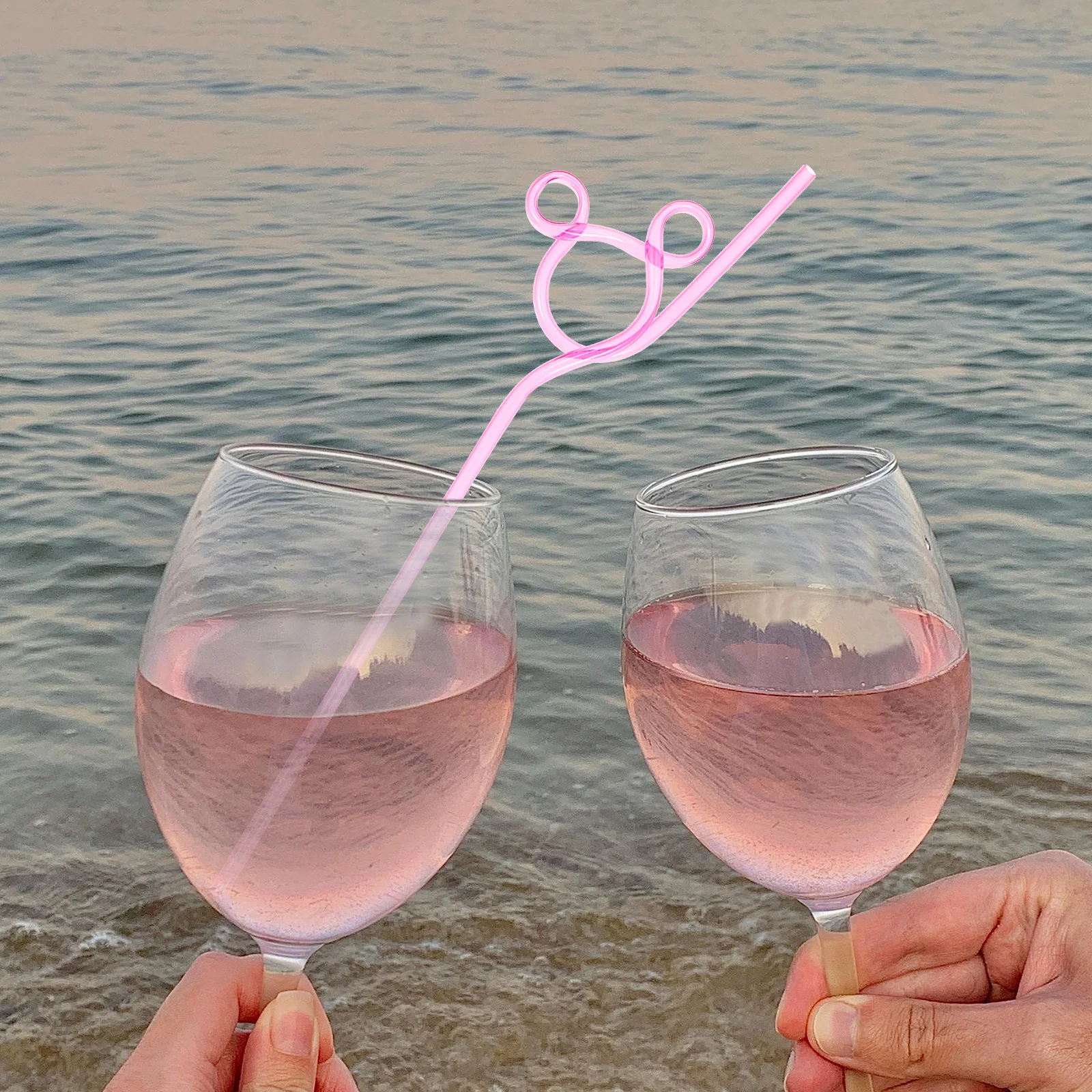 

25Pcs Cat Head Drinking Straws Creative Curved Party Straw Funny Decorative Beverage Straws for Birthday Wedding Shower