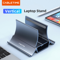 CABLETIME Vertical Laptop Stand Heat Dissipation Non-slip Silicone Gravity Holder for MacBook Surface iPad Tablet Stand C418