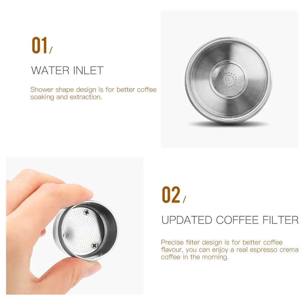 ICafilas Reusable Coffee Capsule Pods For illy X7.1 illy Y3.2  X8 X9 Y5 Mahine Stainless Steel Refillable Coffee Filters